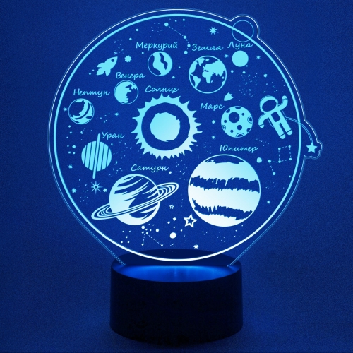 3D светильник «Солнечная система» - фото