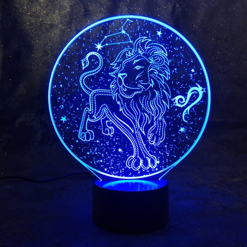 3D светильник со знаком зодиака «Лев» - фото