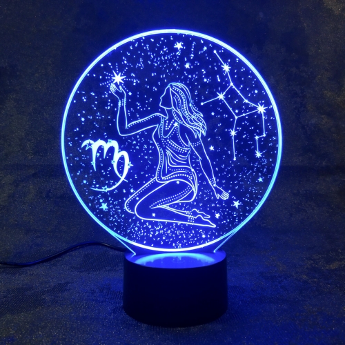 3D светильник со знаком зодиака «Дева» - фото