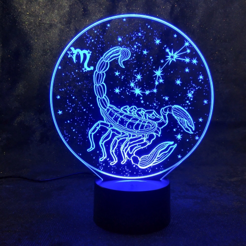 3D светильник со знаком зодиака «Скорпион» - фото