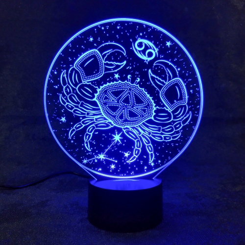 3D светильник со знаком зодиака «Рак» - фото