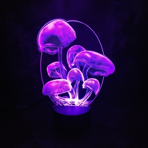 3D светильник «Волшебные грибы» - фото
