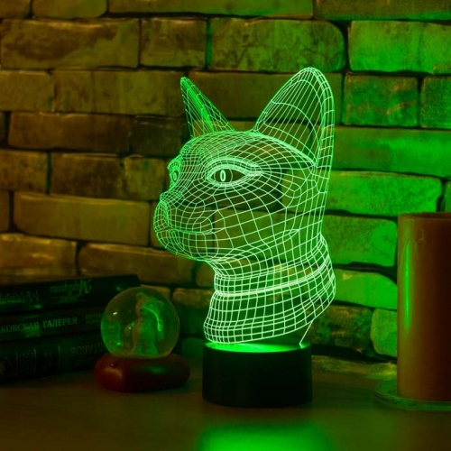3D светильник «Египетская кошка» - фото