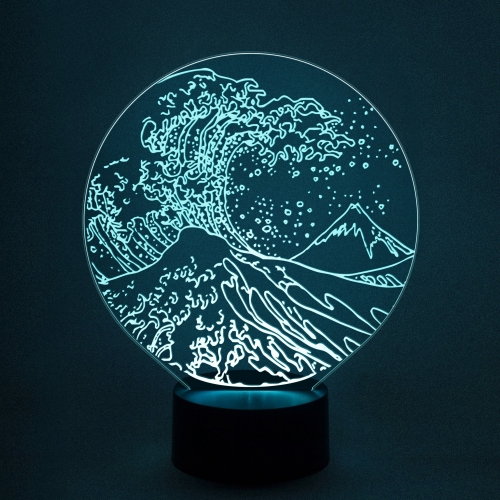 3D светильник «Большая волна» - фото