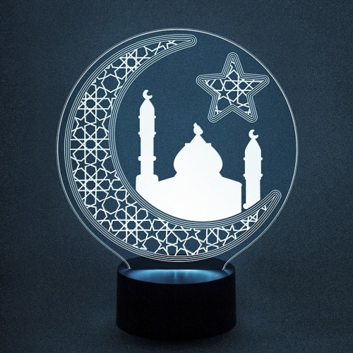 3D светильник «Мечеть и полумесяц» - фото