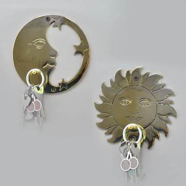 Ключница металлическая настенная Солнце и Луна KSVA-AL-80-365 - фото