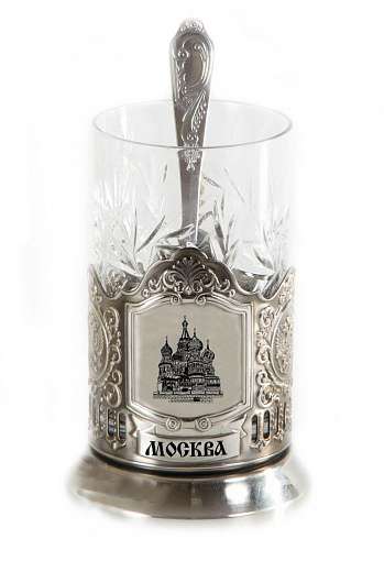 Набор для чая (3 предмета) Москва никелированный, в картонной коробке KGP-050105010 - фото