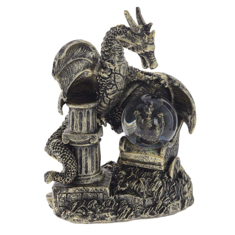 Фигурка декоративная в стекл.шаре Дракон, D 4.5 см, 13х9х17 см KSM-791599 - фото