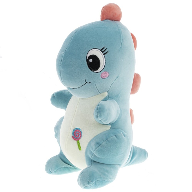Новогодняя мягконабивная игрушка Дракончик голубой, 20х22х35 см KSM-793668 - фото