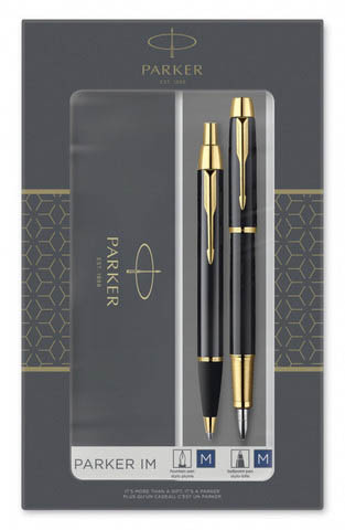 Набор подарочный Parker IM Core - Black GT, ручка перьевая+ручка шариковая KSZ-2093216 - фото