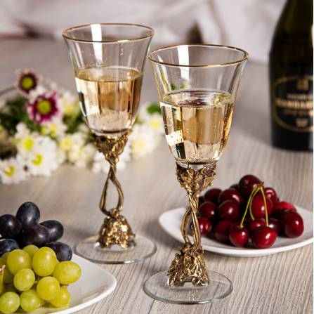 Набор бокалов для вина Романтик в деревянной шкатулке KGP-050403004-2 - фото