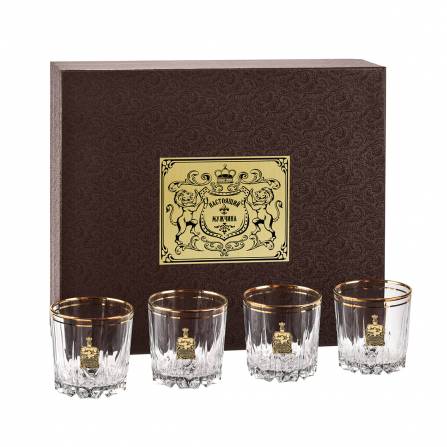 Набор из 4 бокалов для виски Настоящий мужчина-2 в подарочной коробке KGP-10056360 - фото