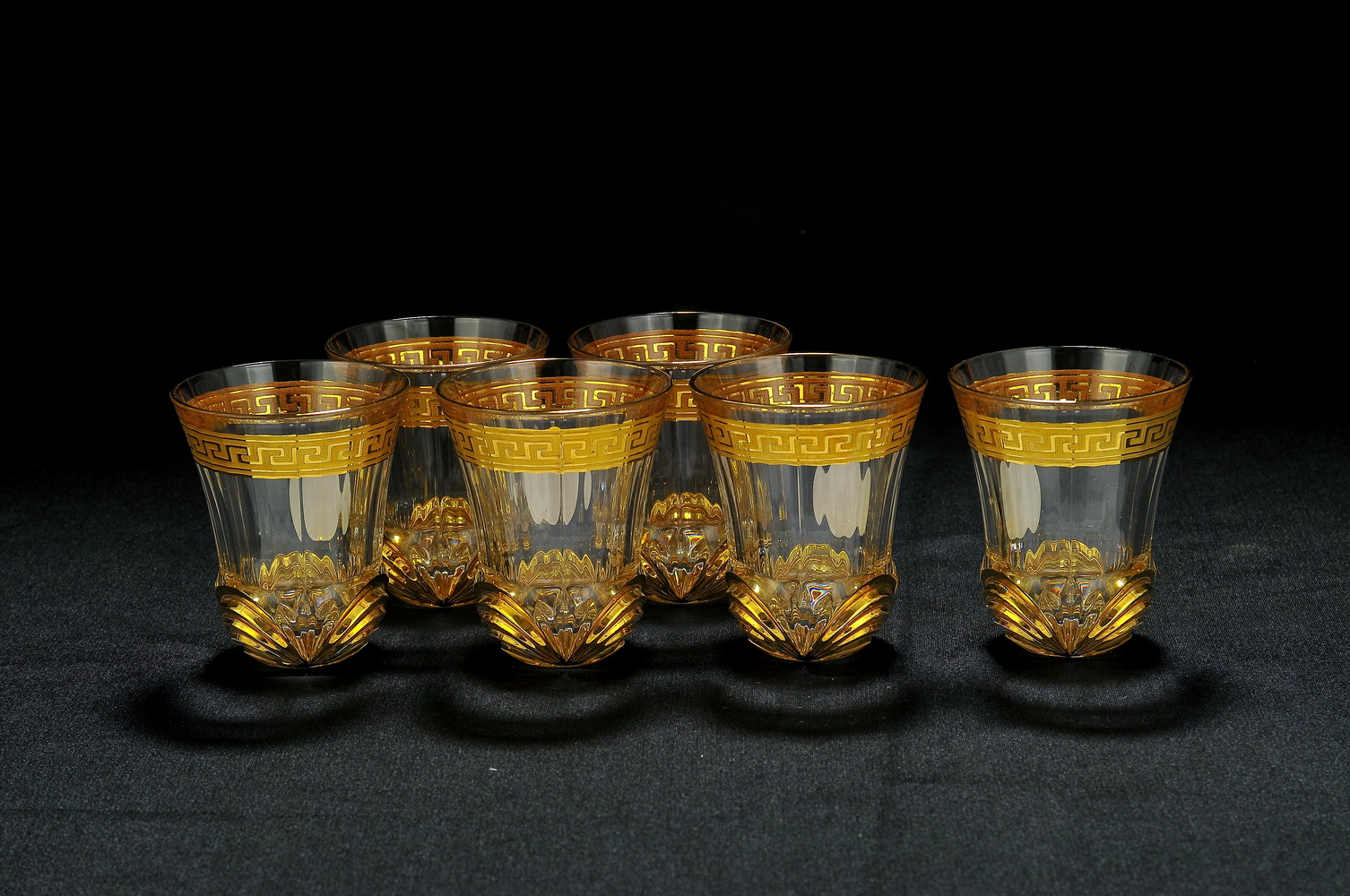 Хрустальные рюмки. Same Cristallerie Италия. Same Cristallerie Италия хрусталь. 1605/10386/Q6/60 набор стаканов для водки. Same Cristallerie золотой декор, хрусталь, ручная.