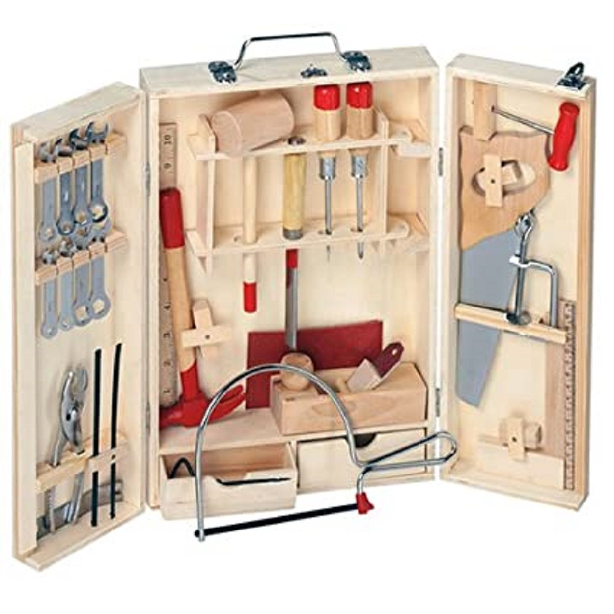 Набор инструментов для работы по дереву для начинающих в деревянном ящике Pebaro (462) - фото