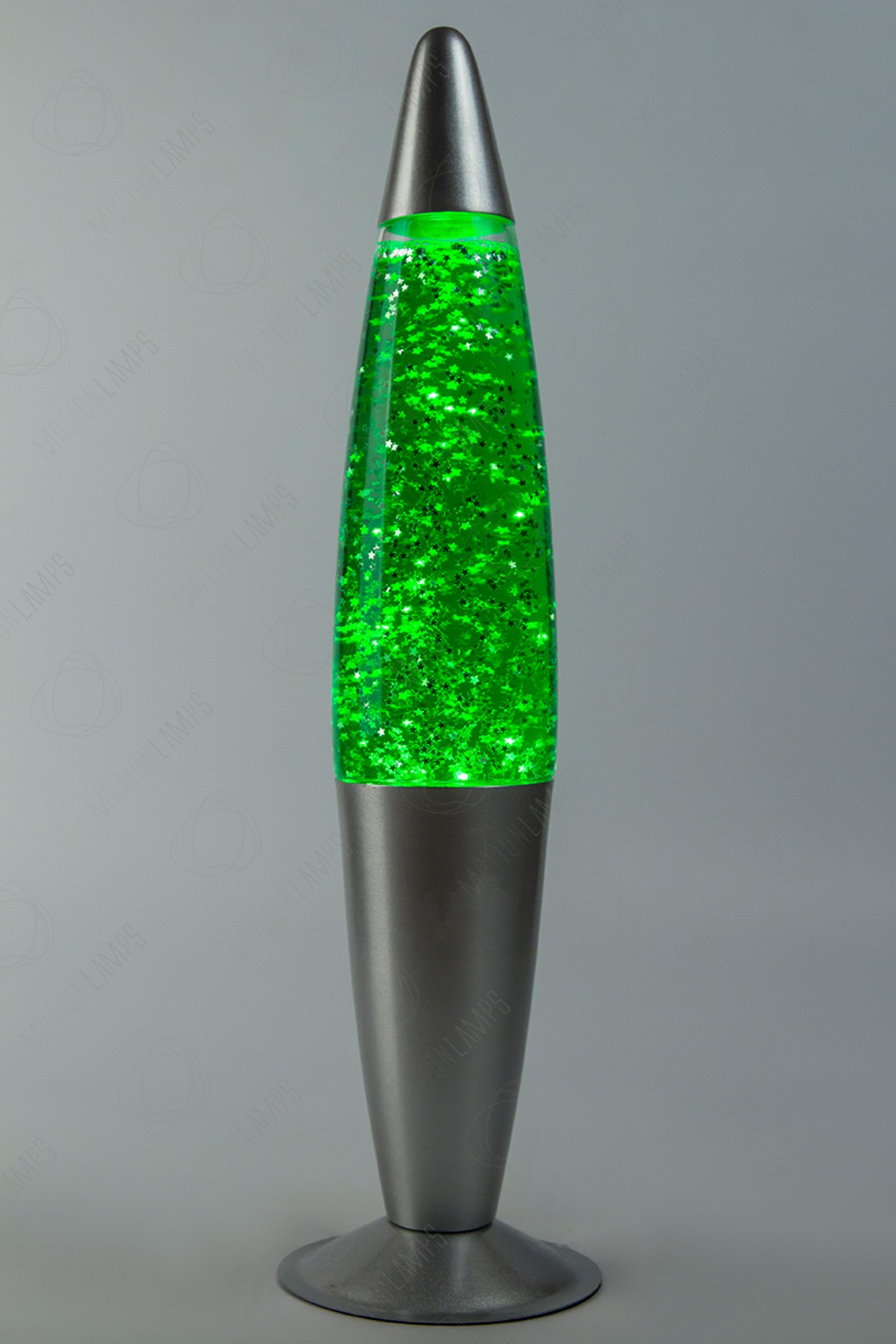 Лава-лампа 41см Зелёная/Блёстки (Глиттер) - фото
