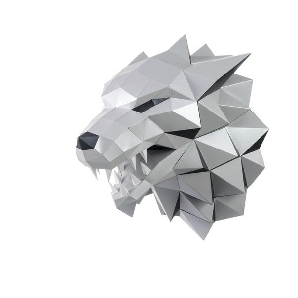 3D-конструктор Paperraz ЛЮТОВОЛК (серый) - фото