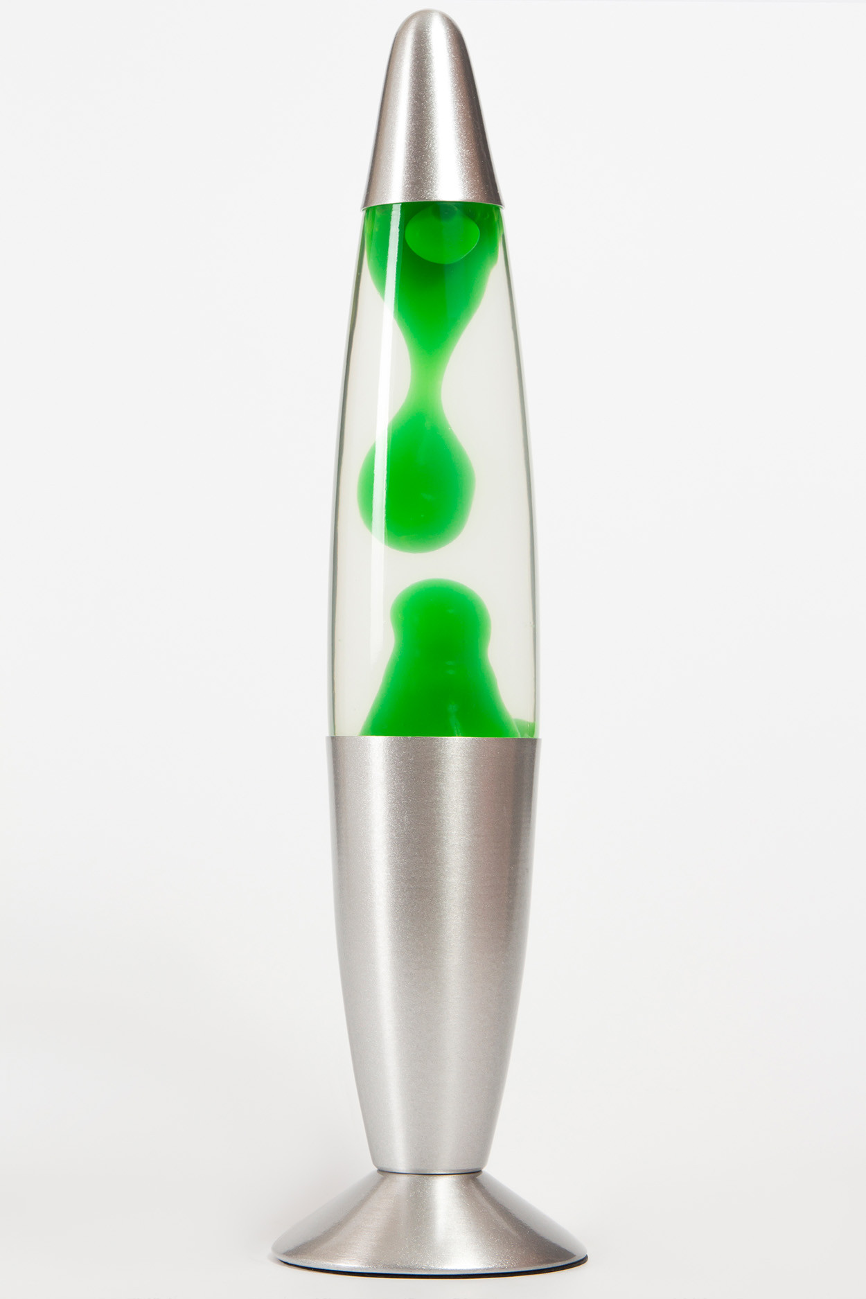 Лава-лампа 35см Зелёная/Прозрачная (Воск) - фото