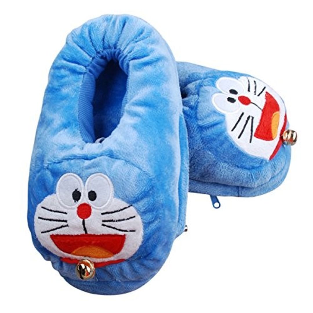 Тапочки с подогревом от USB Кот Doraemon - фото