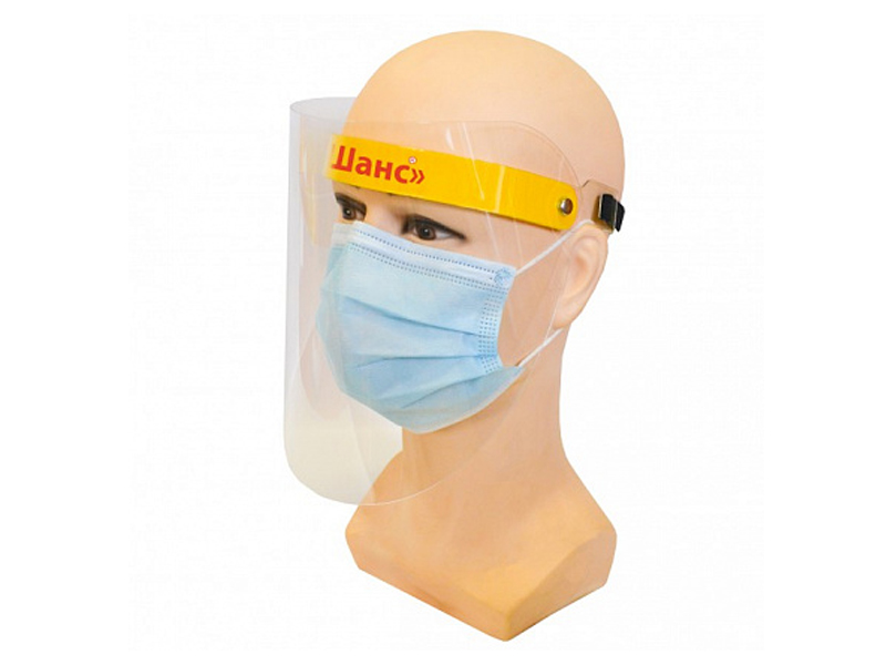 Экран-маска защитная медицинская для лица "face shield celit" (целит). Защитный экран для лица. Face shield защитная маска-щиток. Защитный экран для лица. (полиэтилентерефталат).