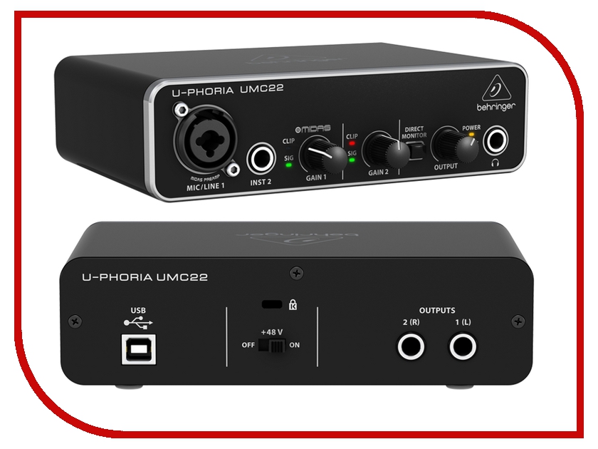 Звуковая карта берингер umc 22
