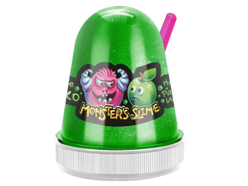 СЛАЙМ Kiki сочное яблоко. СЛАЙМ сочное яблоко. Sl009 СЛАЙМ Monster`s Slime - светится в темноте 130 гр. Slime Monster. Слайм для ванны