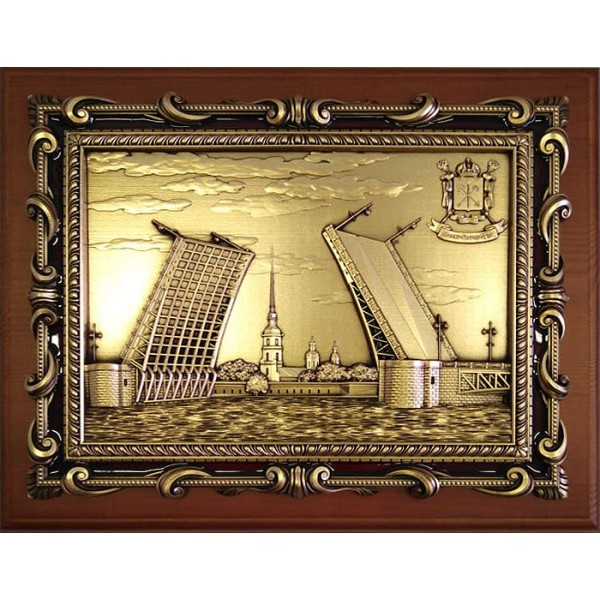 Картина из металла Дворцовый мост - фото