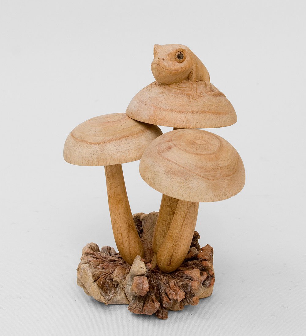 Статуэтка Лягушонок на грибе - фото