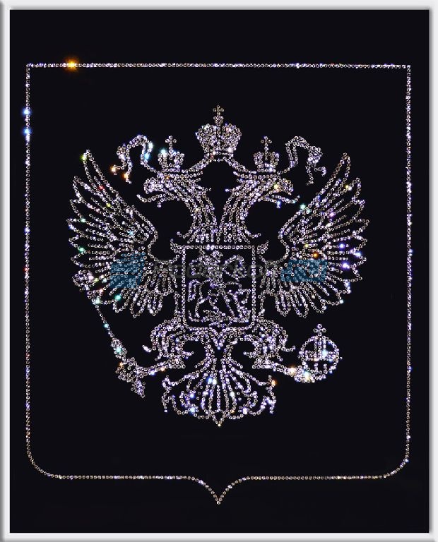 Картина с кристаллами Swarovski Герб России - фото