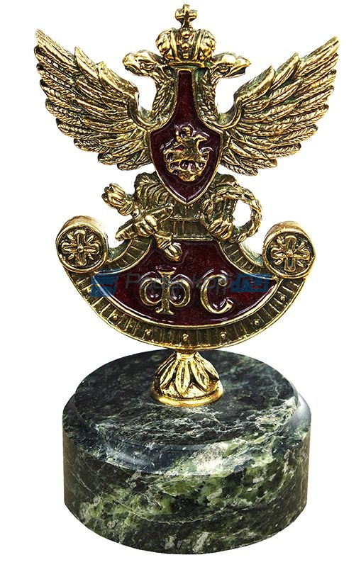 Статуэтка Орел с гербом Государственной Фельдъегерской Службы большой - фото
