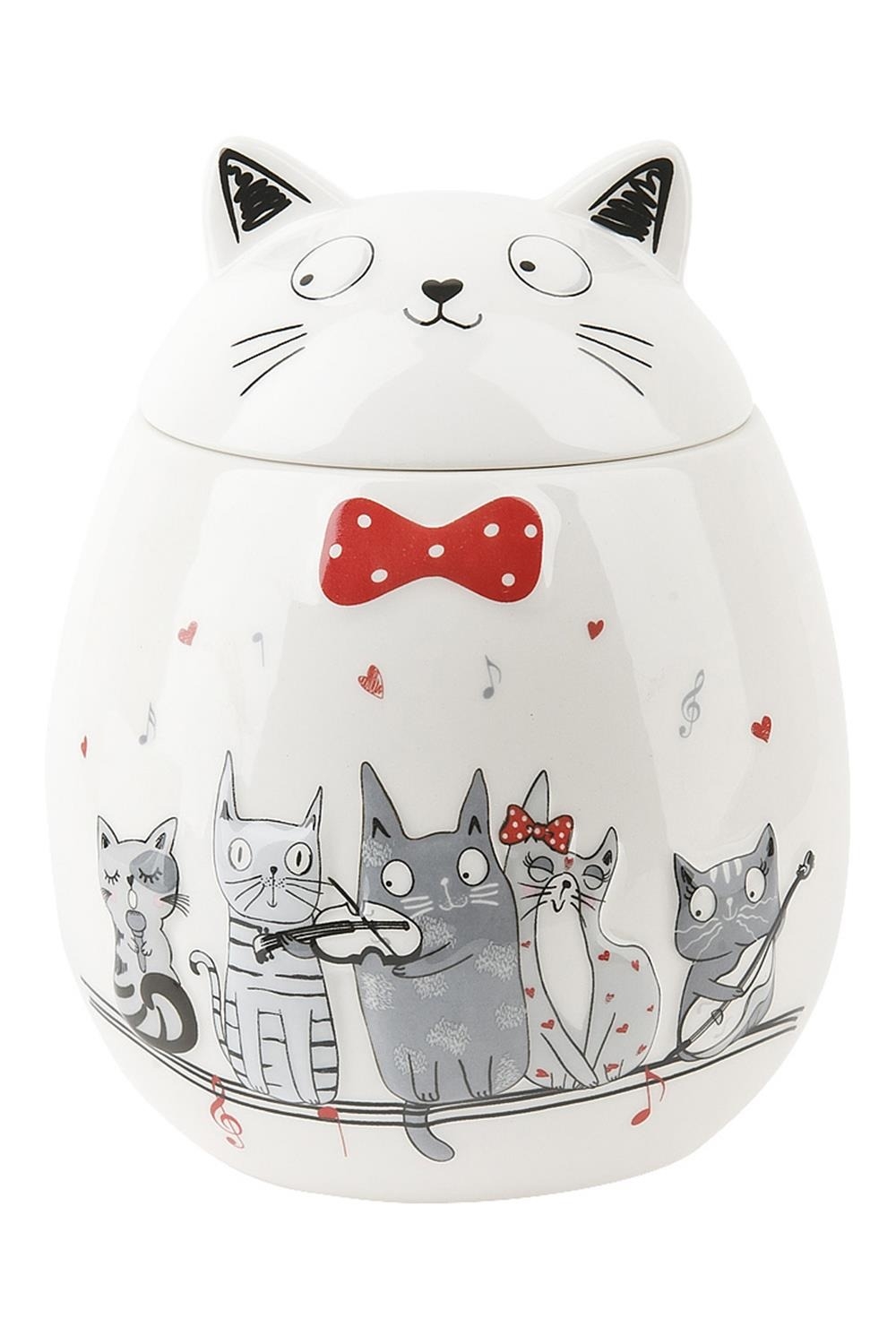 Банки с котами. Сахарница с кошками. Сахарница Кошачья симфония. Набор Кошачья симфония. Набор посуды Кошачья симфония