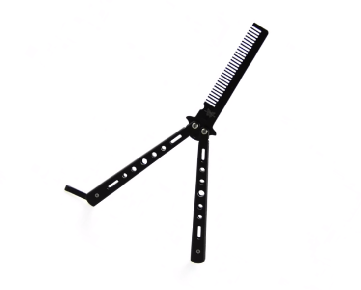 Расчёска нож-бабочка металлическая (Черный 22 см) 5837825 купить в ...