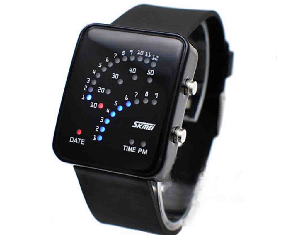 Бюджетные наручные часы. Led-часы "3 дуги ОDM" 903013. Часы SKMEI led watch. Бинарные led watch часы 8231 мужские. Наручные часы led watch н6104-1 черные.