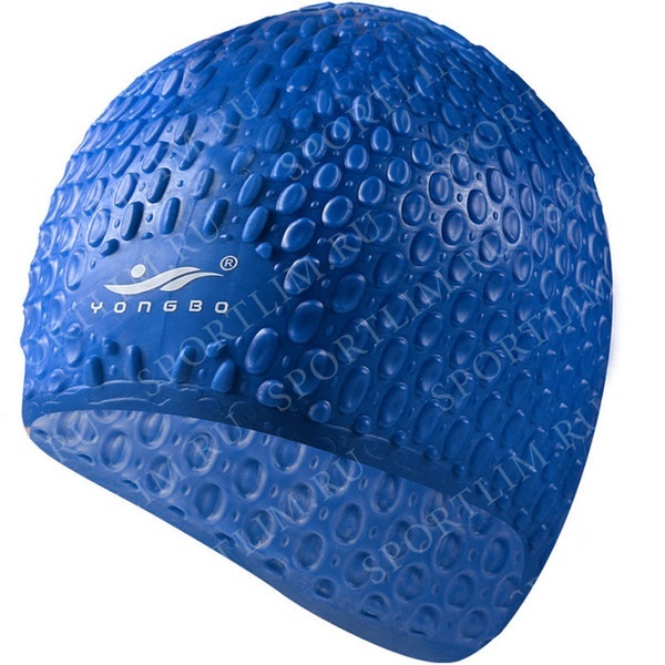 Шапочка для плавания силиконовая Bubble Cap (синяя) B31552 8079595 ...