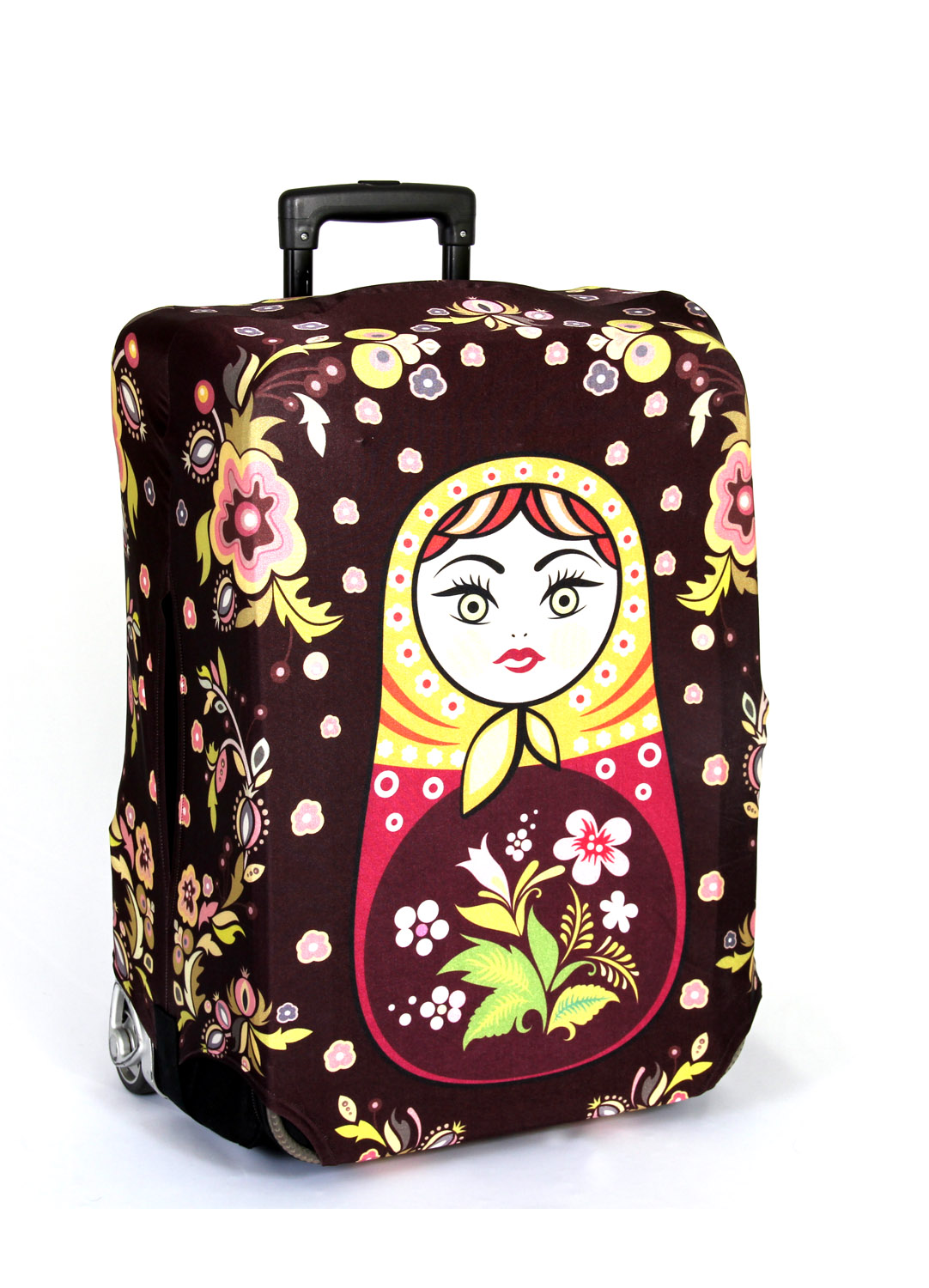 Чемоданы матрешка bergwon family. Чехол на чемодан матрешка. Чемодан матрешка. Чехол на чемодан матрешка. Сумка на колёсиках матрешка.