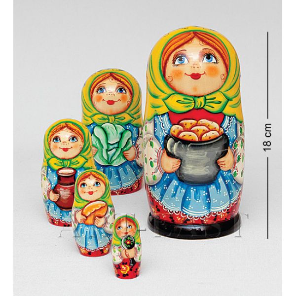 Открытка матрешка с шариками, смешной пограничника