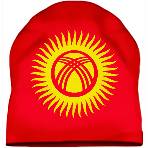 Новый флаг кыргызстана до после. Флаг Кыргызстана 3d. Флаг Кыргызстан и калпак. Кыргызстан головной убор. Киргизская шапка.