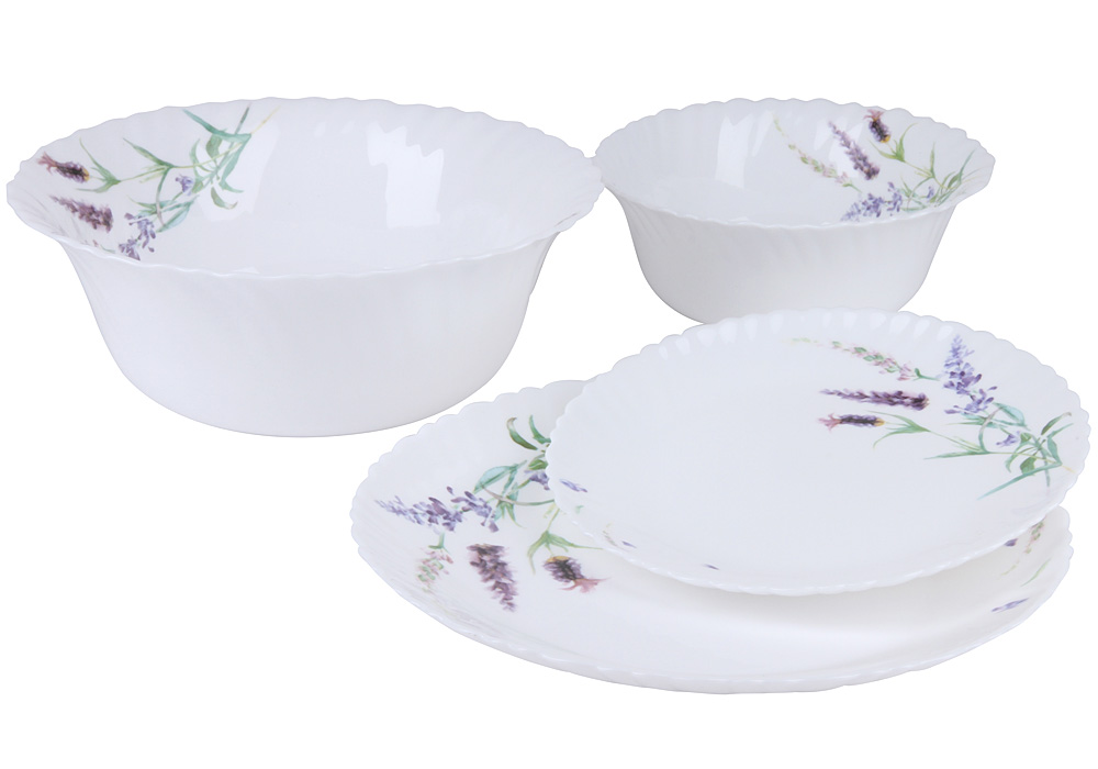 6перс. Набор посуды 19 предметов. Набор столовый базилико 19 предметов. 6перс. 62104.