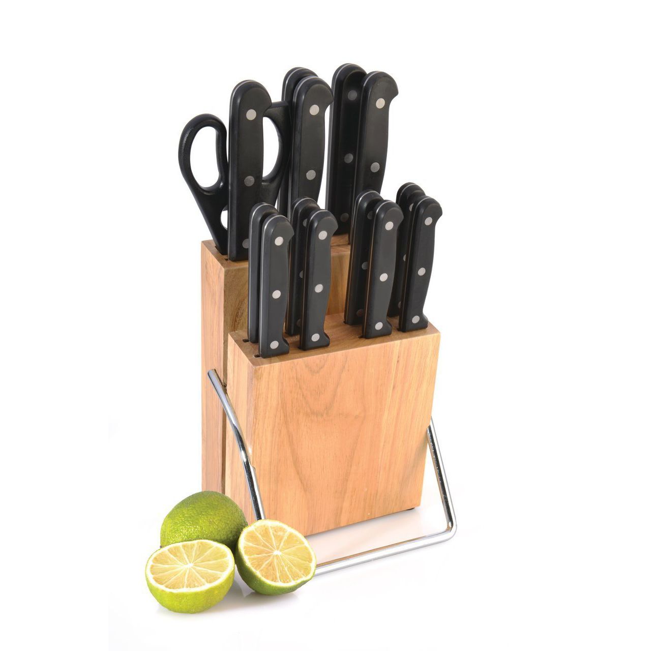 столовые приборы, ножи кухонные. Berghoff essentials 1307143, 5 ножей с подставкой. Knife block set. кухонные ножи посуда. кухонные ножи посуда.